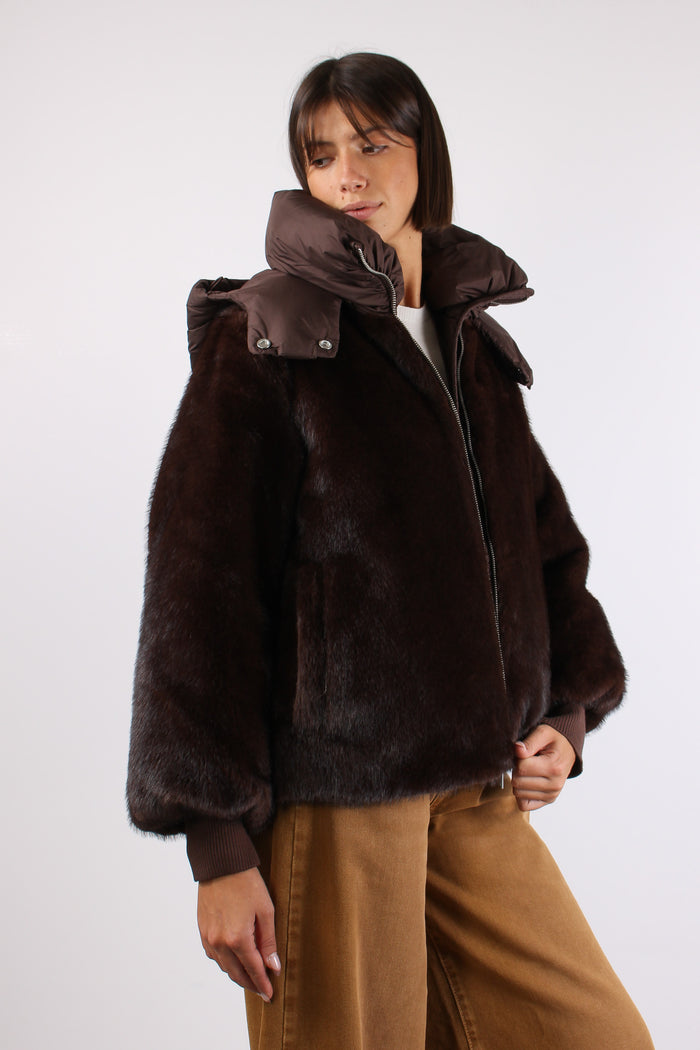 Cappa Ecopelliccia Brown-6
