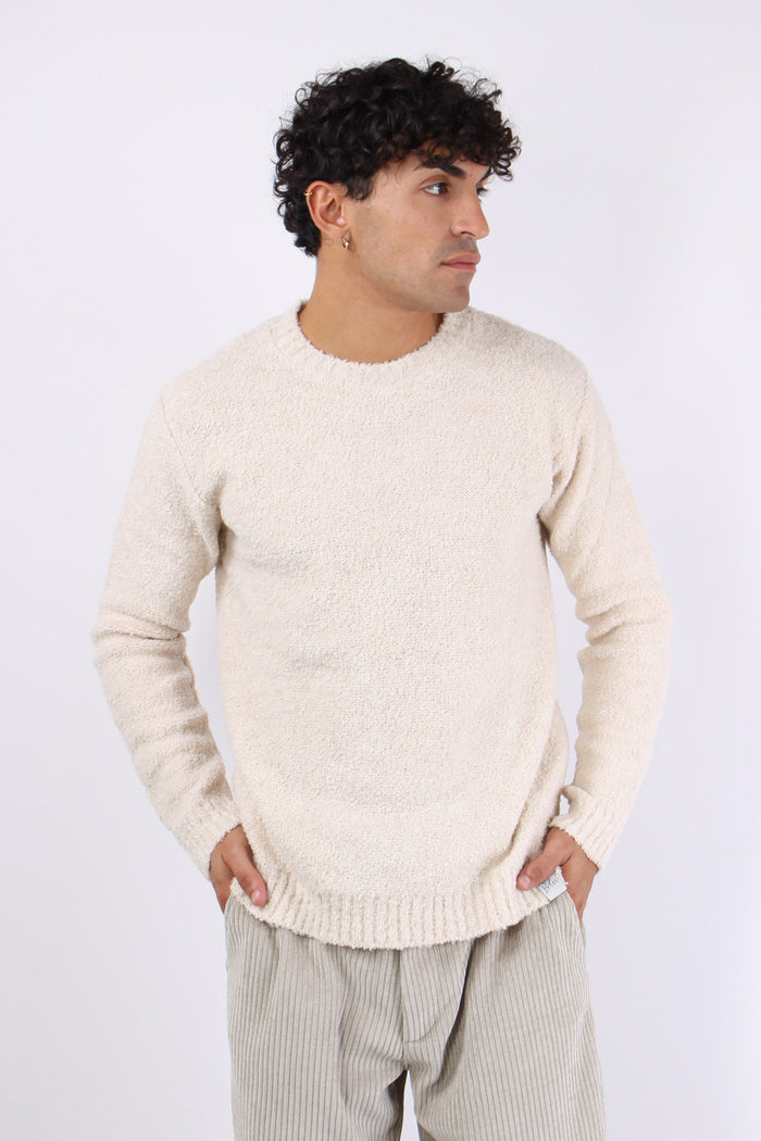 Girocollo Boucle Ecru-3