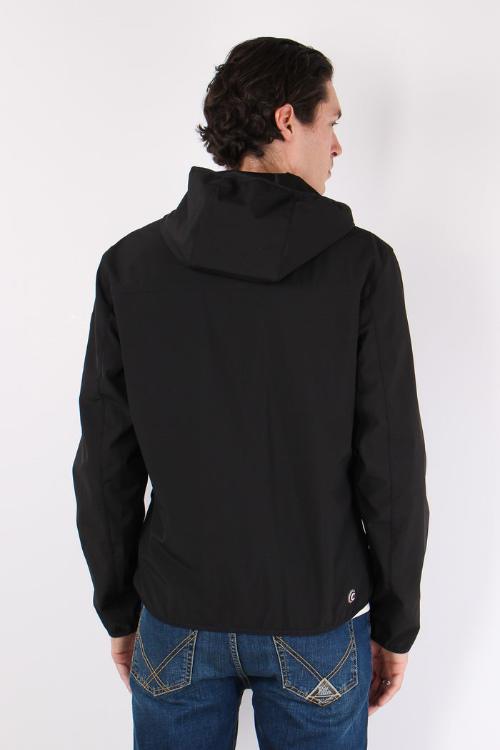 Giubbotto Soft Shell Cappuccio Nero-4