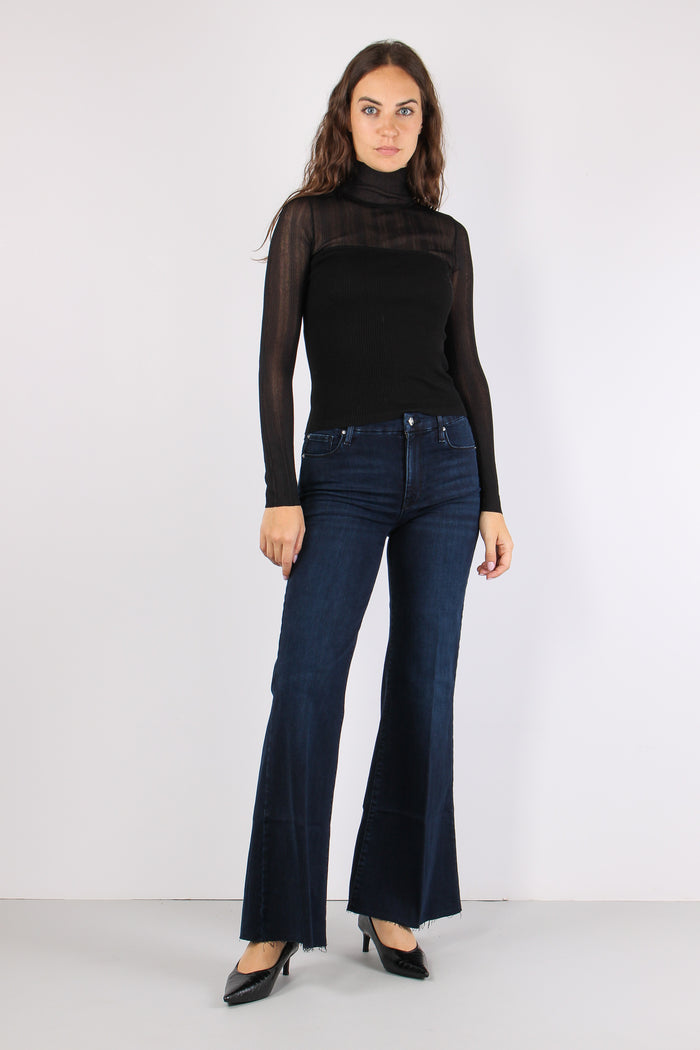 Mlswlcrop Denim Palazzo Blue Black