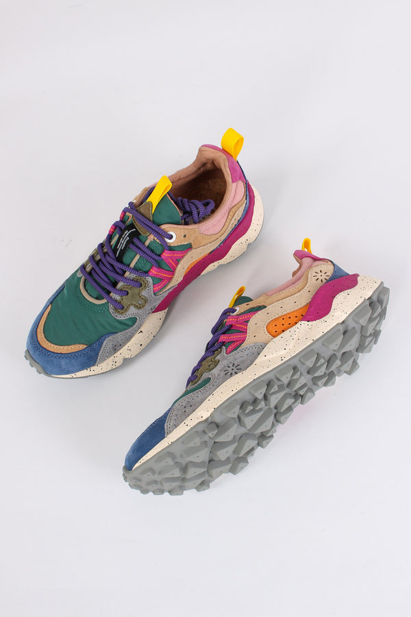 Sneakers Yamano Suede Nylon Petrol/stone-2