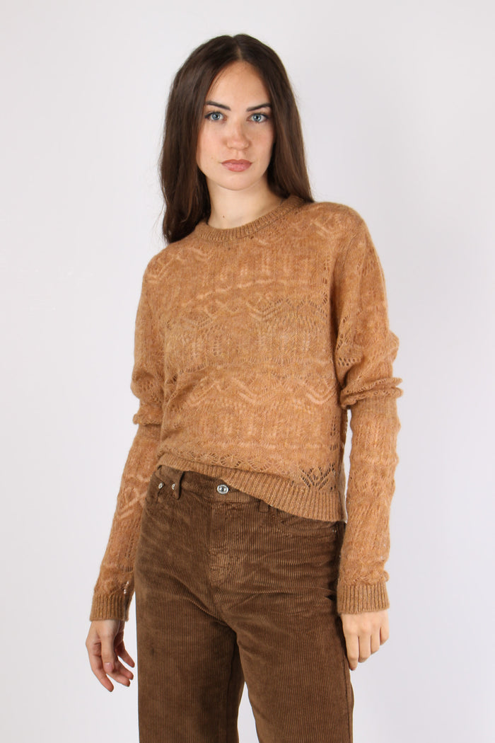 Maglia Traforata Mohair Tortora-2