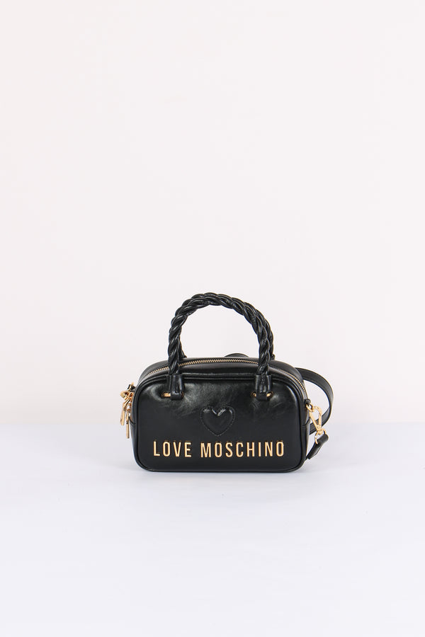 Bauletto Manico Intreccio Nero