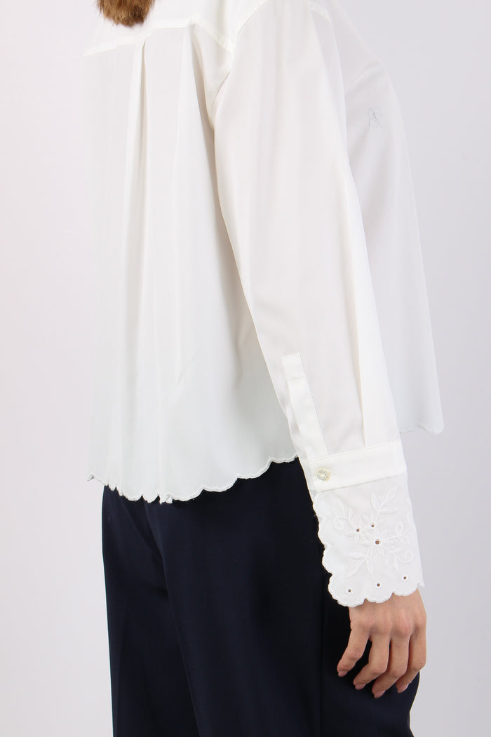 Wkdneutro Camicia Pizzo Off White-6