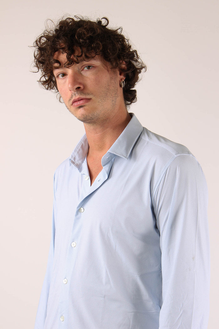 Camicia Oxford Jacquard White Az-7
