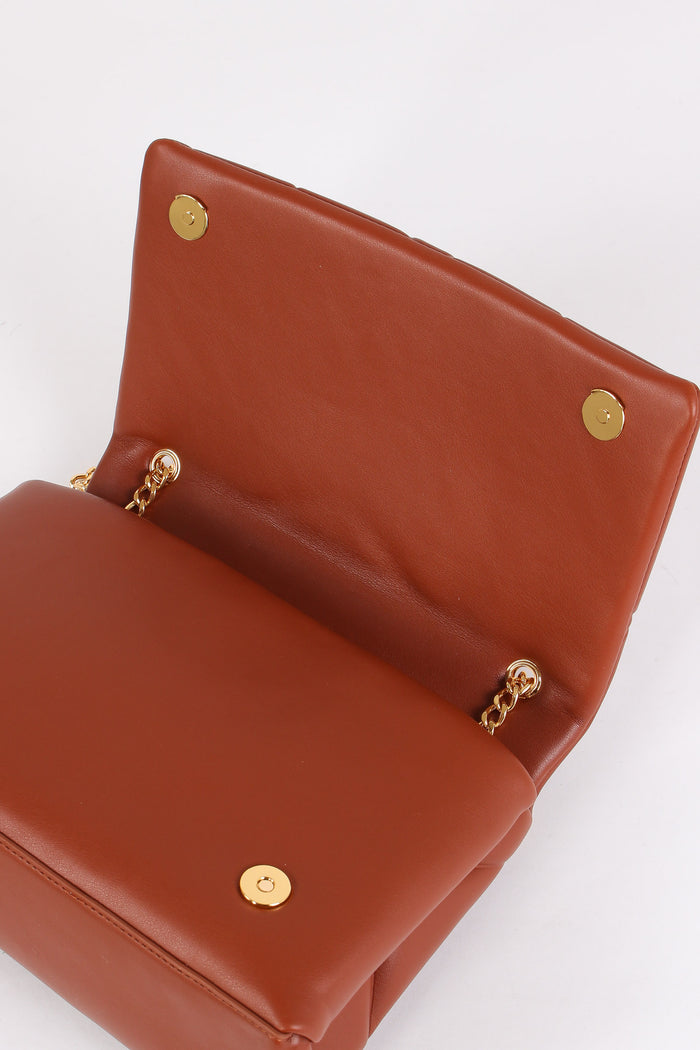 Tracolla Sali Scendi Matelasse Castagna-6