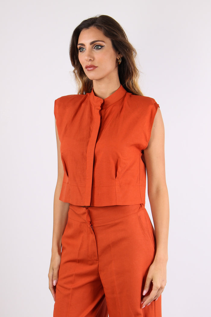 Camicia Corta Spallina Ruggine-3