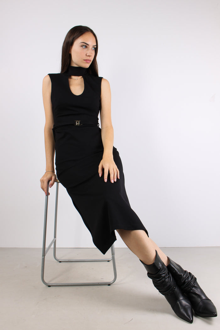 Abito Smanicato Oblo Davanti Nero