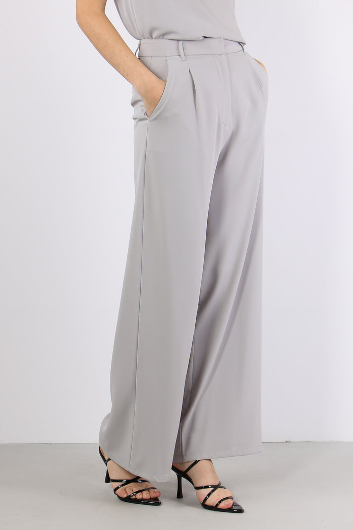Pantalone Viscosa Tasche Grigio-7