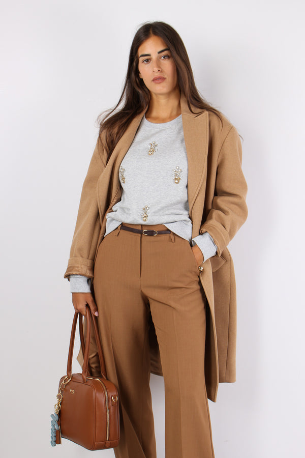 Clementina Felpa Castoni Grigio