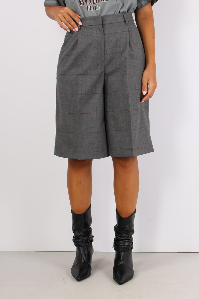 Fernande Bermuda Quadri Grigio/bordeaux-2