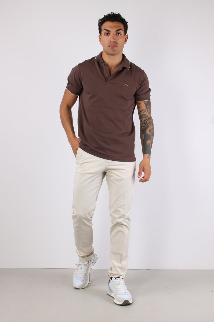 Polo Profilo Sottile Marrone