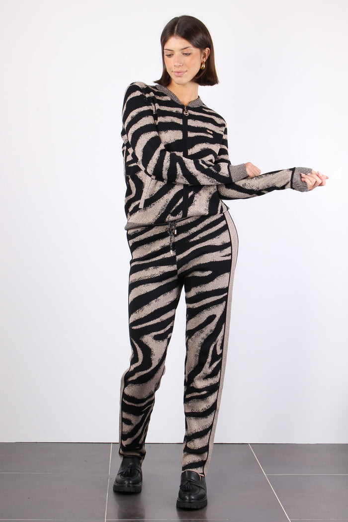 Pantalone Jogging  Zebra Nero/rosegold-4