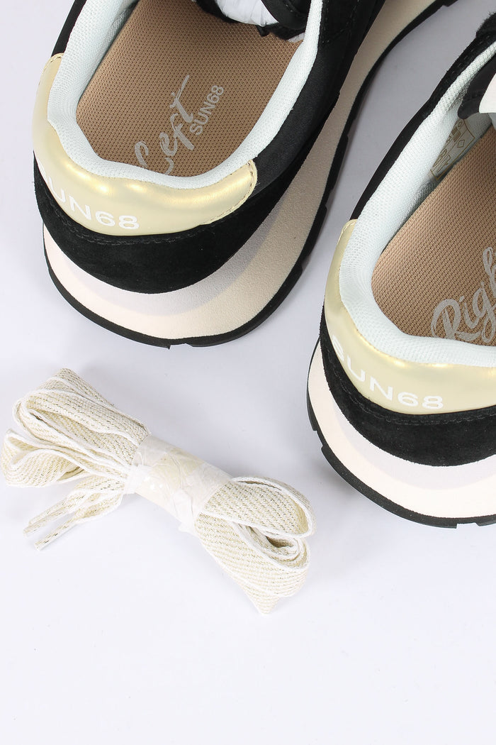 Sneaker Ally Gold Silver Nero-10