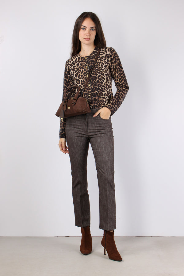 Maglia Coreana Animalier Fango