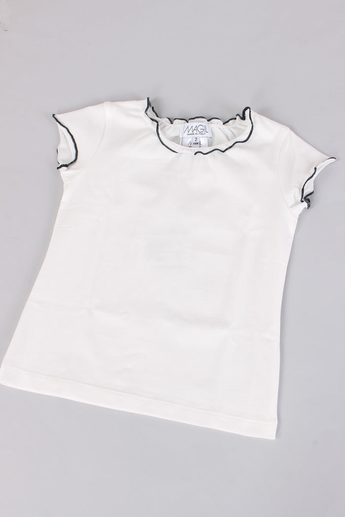 T-shirt Profilo Contrasto Blu-3