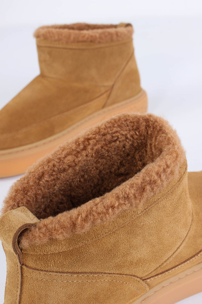 Yoko Mid Sneakers Suede Cognac-5
