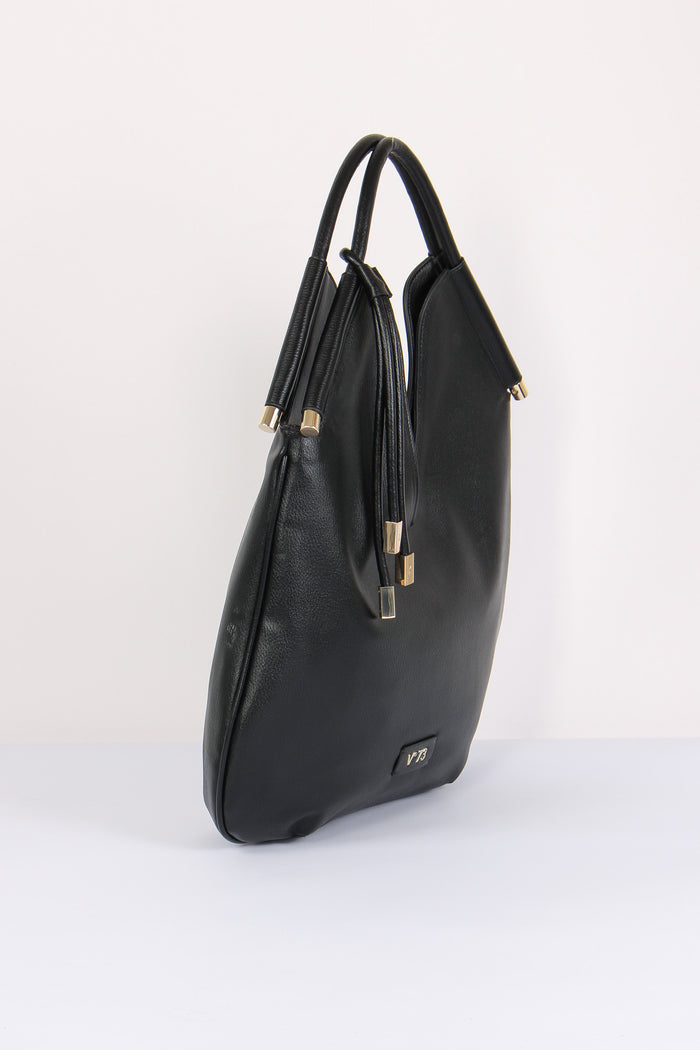 Amber Mazzaluna Ciondolo Oro Nero-5