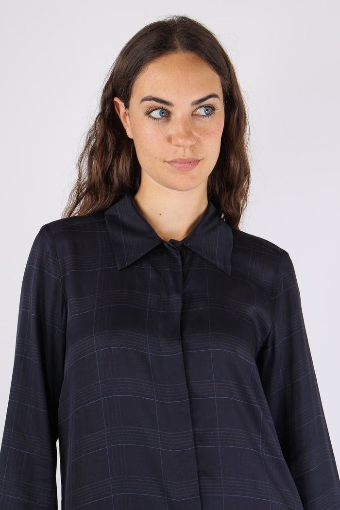 Mllballata Camicia Stampa Check Blu Check-7