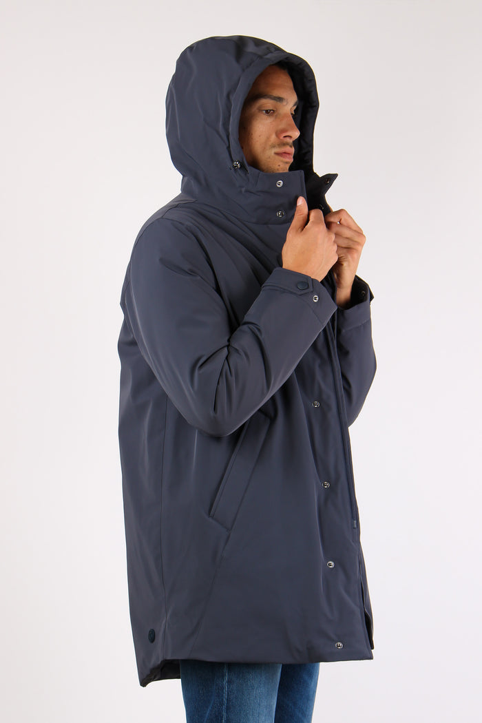 Parka Nylon Liscio Navy-11