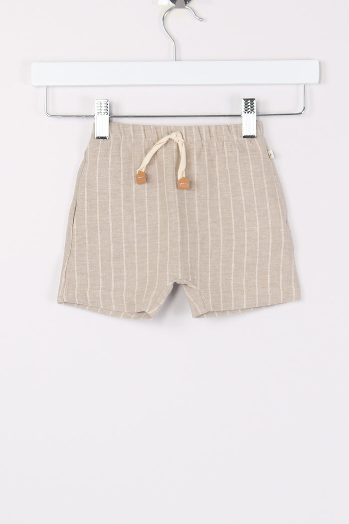 Short Gessato Beige