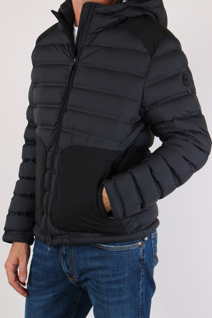 Piumino Bimateriale Nero-5