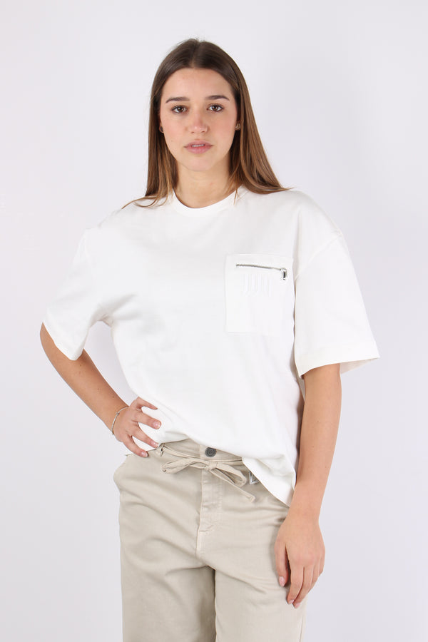 T-shirt Taschino Inserto Check Off White