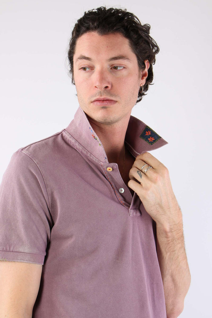 Polo Piquet Patch Prugna-8