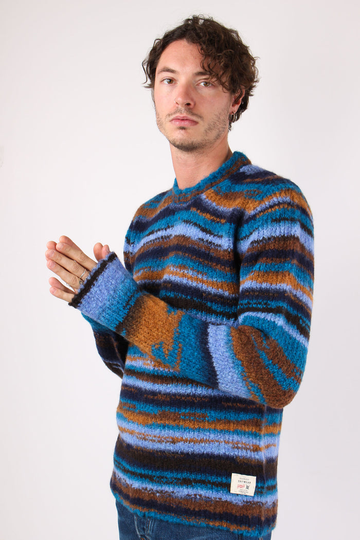 Maglia Girocollo Riga Indefini Blu/ruggine-7