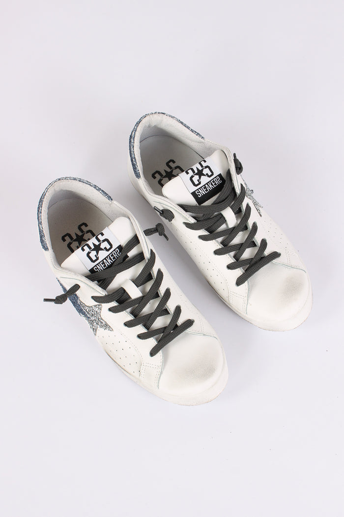 Sneakers Prime Star Stella Glitter Bianco/blu-6
