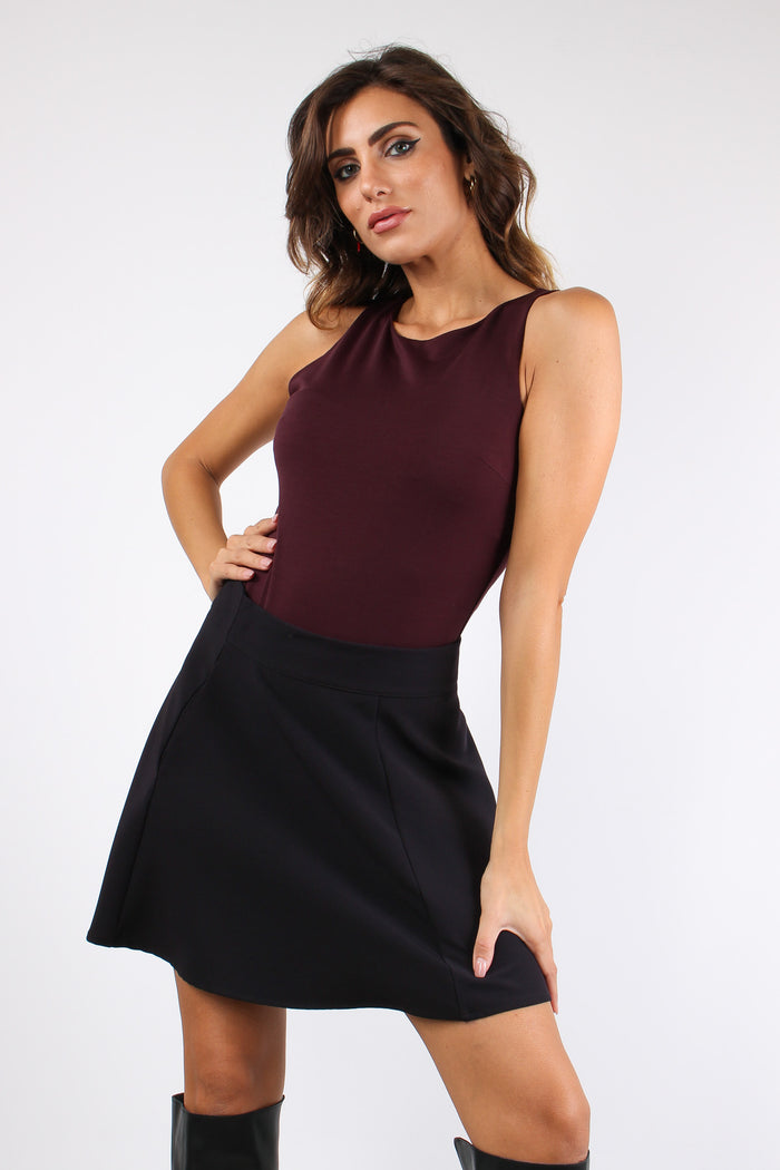 Body Viscosa Senza Maniche Bordeaux-2
