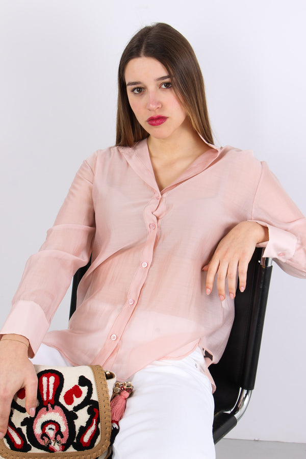 Camicia Regular Mussola Rosa Chiaro-2
