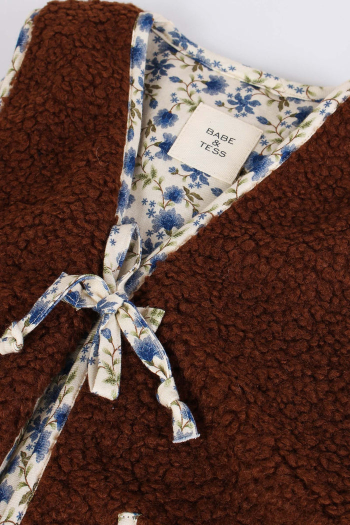 Gilet Teddy Fantasia Fiore Cioccolato-4