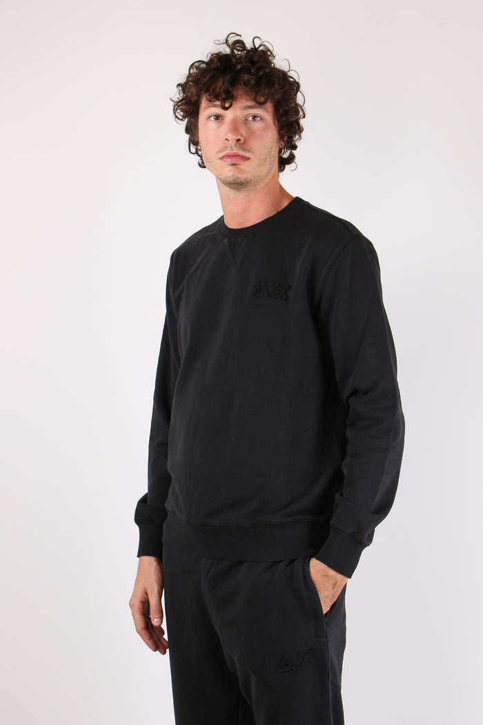 Felpa Girocollo Delavee Nero-4