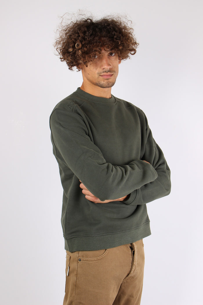 Felpa Logo Tono Su Tono Green Blackish-4