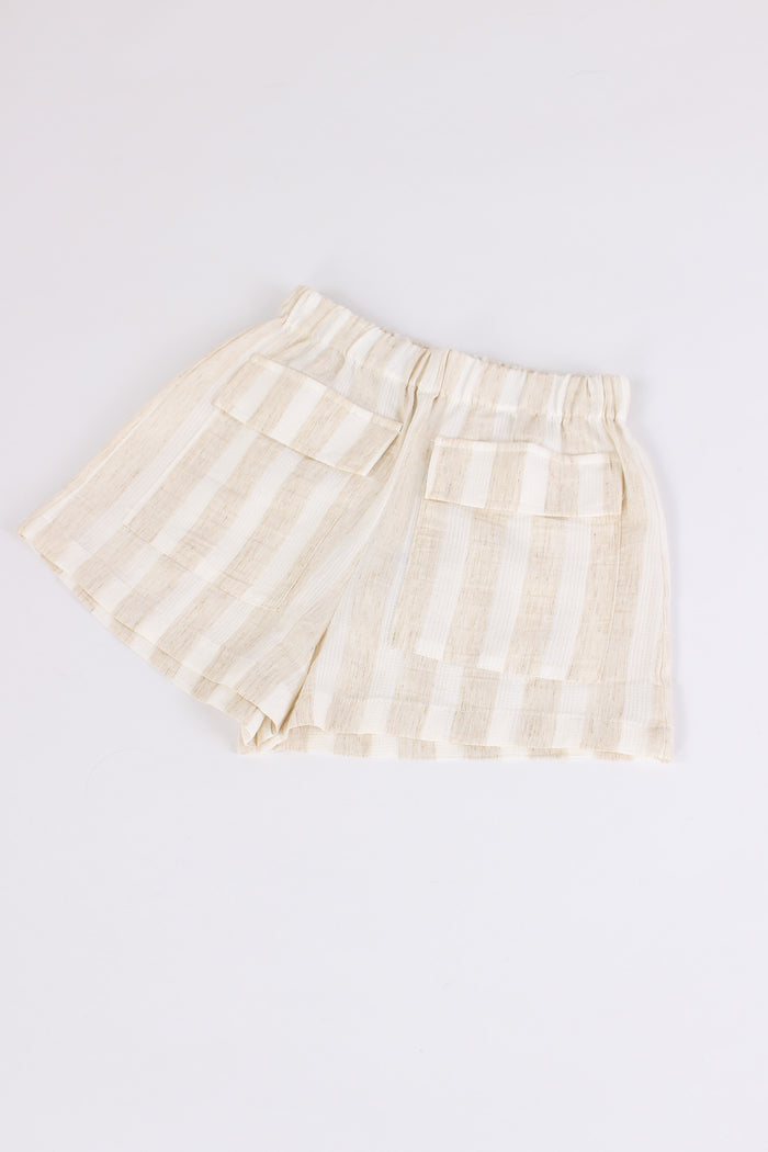 Bermuda 2 Tasche Lino Riga Latte/beige-3