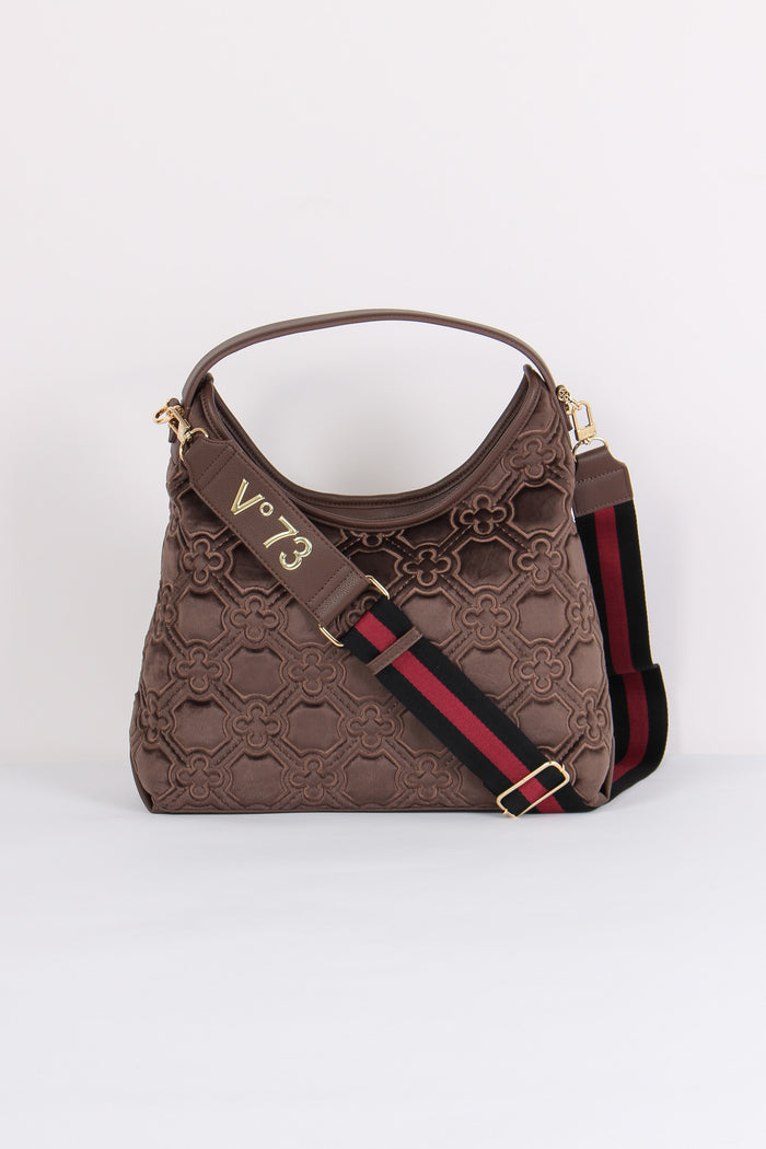 Cate Hobo Velluto Jacquard Taupe/multicolor-3