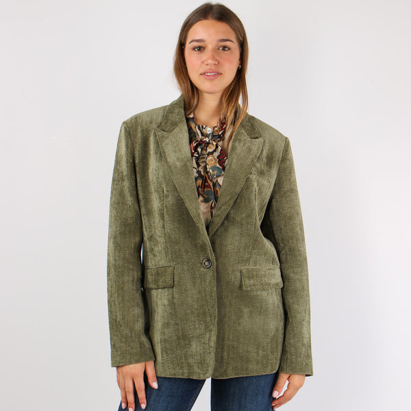 Giacca Monopetto Velluto Militare-2