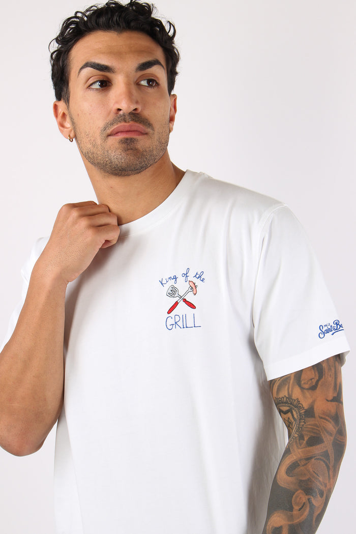 T-shirt Scritta Ricami King-7
