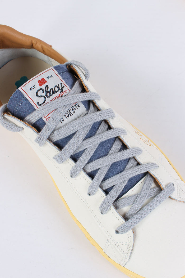 Sneakers Pelle Milk/sky-5
