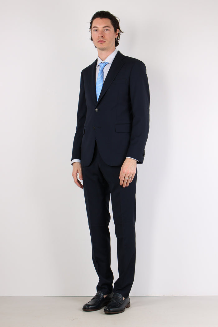 Abito 100% Lana Vergine Blu Navy-2