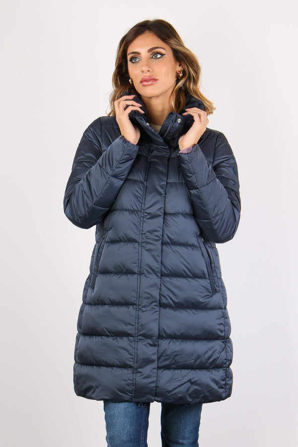 Dalea Cappotto Collo Pellicc Night Blue