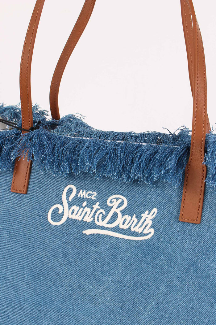 City Bag Frange Denim-5