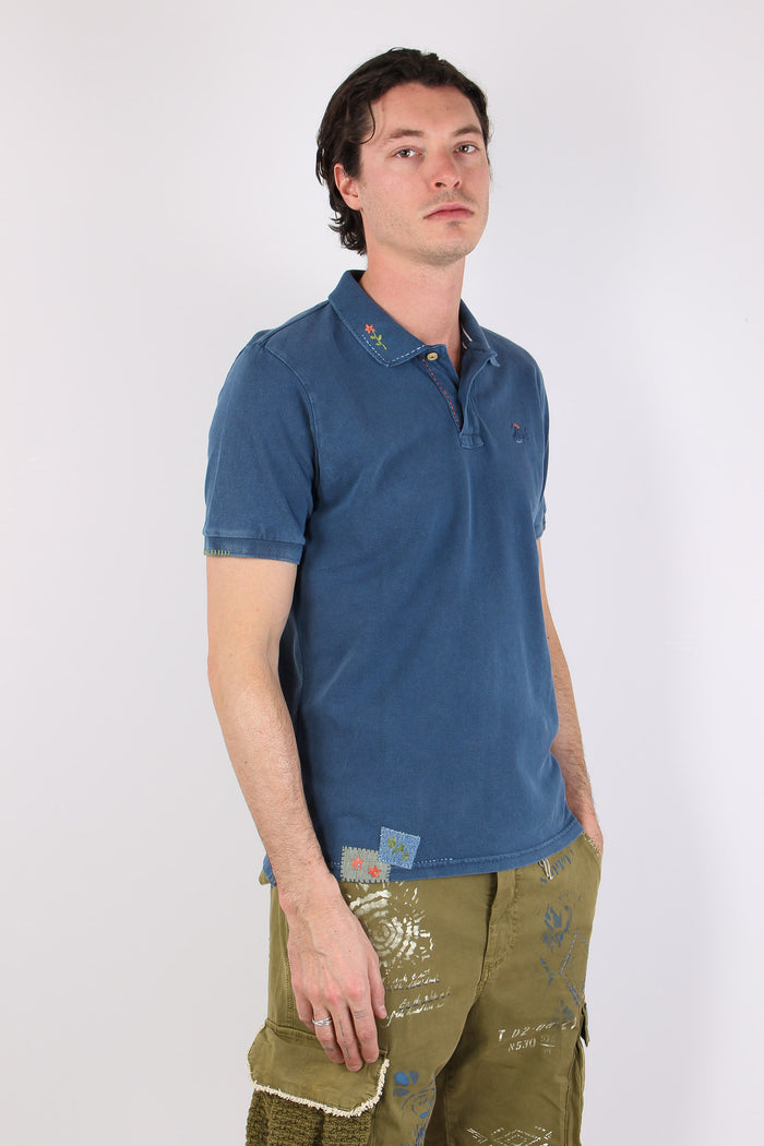 Polo Piquet Patch Inchiostro-7