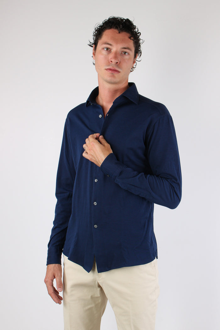 Camicia Piquet Blu