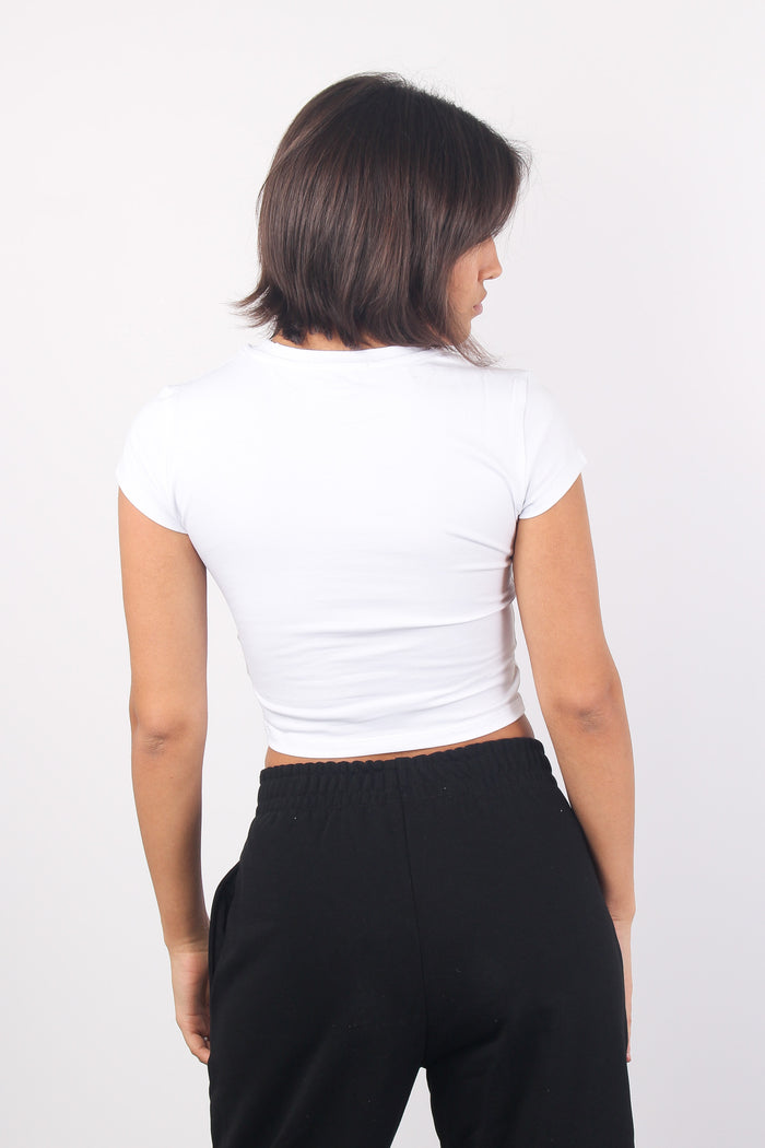 T-shirt Slim Bielastico Bianco-3