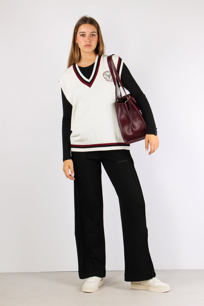 Gilet Patch Tennis Bianco Burro-7