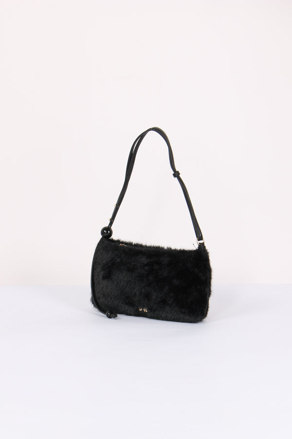 Malachite Pochette Ecopelliccia Nero-2