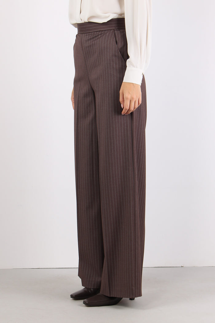 Pantalone Palazzo Gessato Taupe-3