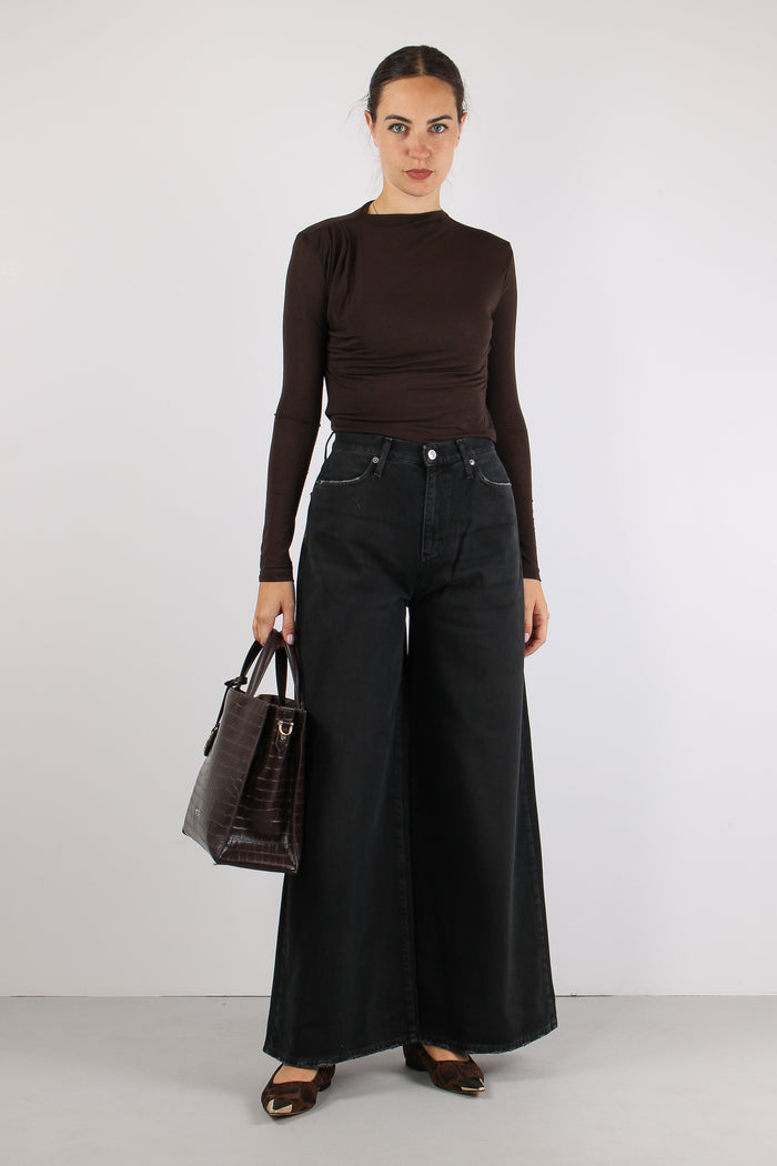 Denim Bull Wide Leg Denim Black-3